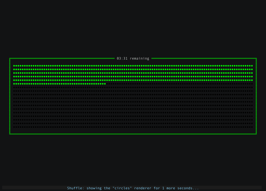 Animated demo of pace rendering colorful progress visualizations in the terminal.